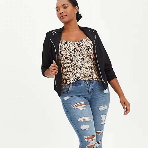 TORRID WOMEN’S SWING CAMI TOP LIGHTENING BOLTS LEOPARD PRINT SIZE 3X NWT - Picture 2 of 5